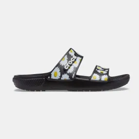 כפכף קרוקס סלייד שחור בהדפס פרחוני Classic Crocs Vacay Black Daisy 207284-0zi