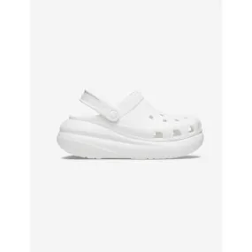 כפכפי פלטפורמה קרוקס קראש יוניסקס בצבע לבן Crocs 207521-100 Classic Crush Clog,white