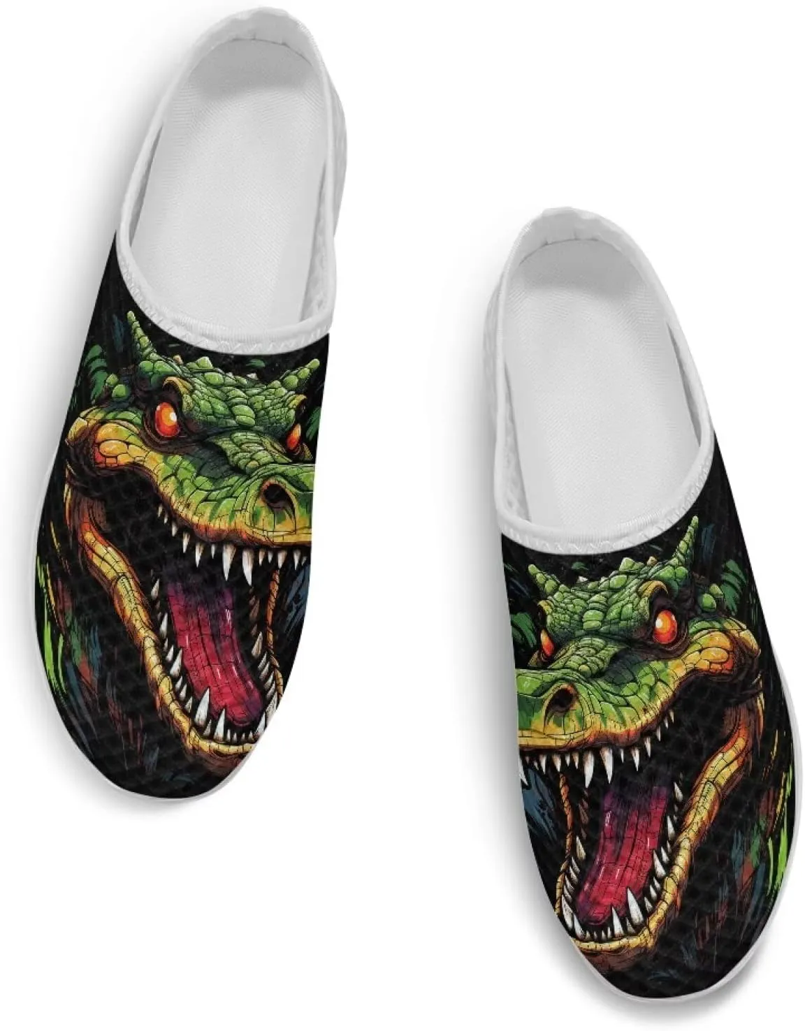 2025 Trendy Backless Mule Shoes Mens Print Mesh Clogs, Light, Breathable, Anti-Slip, Ideal for Casual Wear