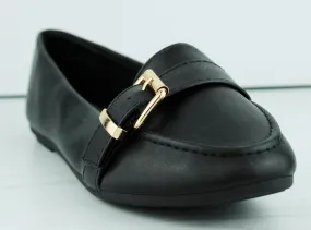 Audrey 8 Women's Almond Toe Buckled Comfort Flats