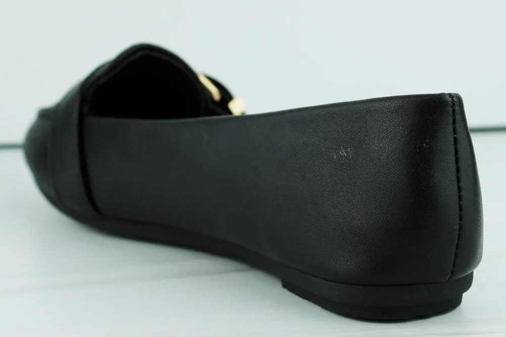 Audrey 8 Women's Almond Toe Buckled Comfort Flats