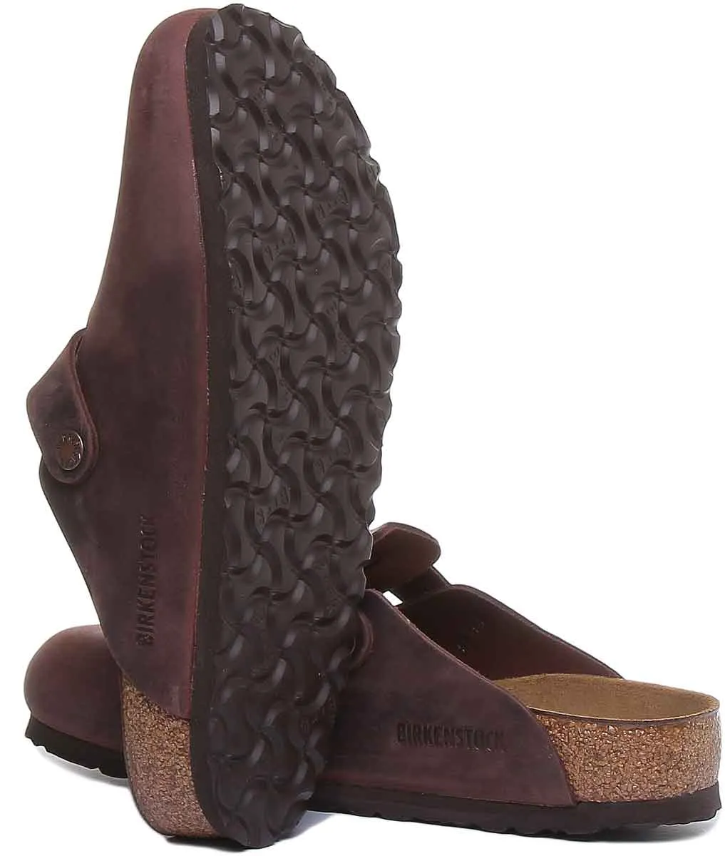 Birkenstock Boston Nl In Dark Brown | Regular Fit
