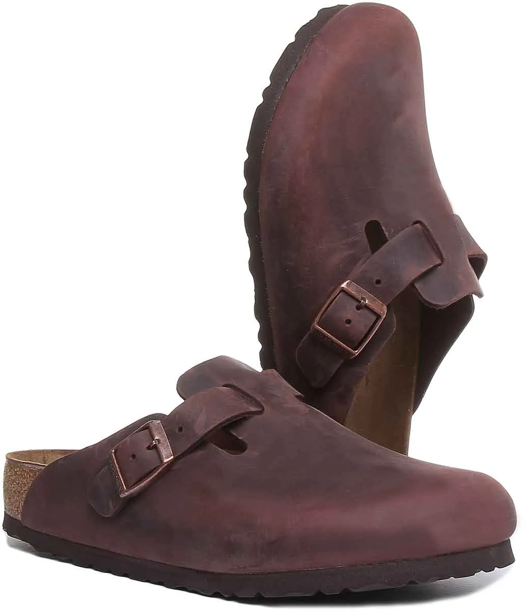 Birkenstock Boston Nl In Dark Brown | Regular Fit