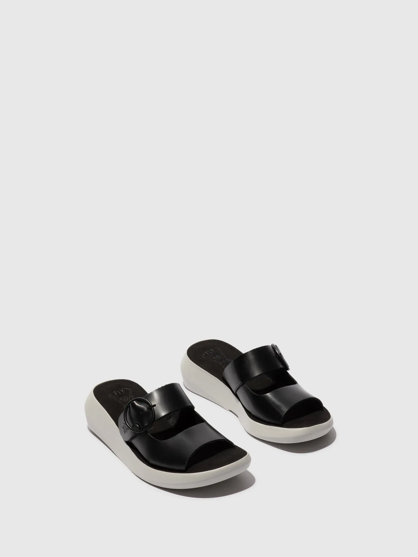 Buckle Mules BAFI029FLY BLACK