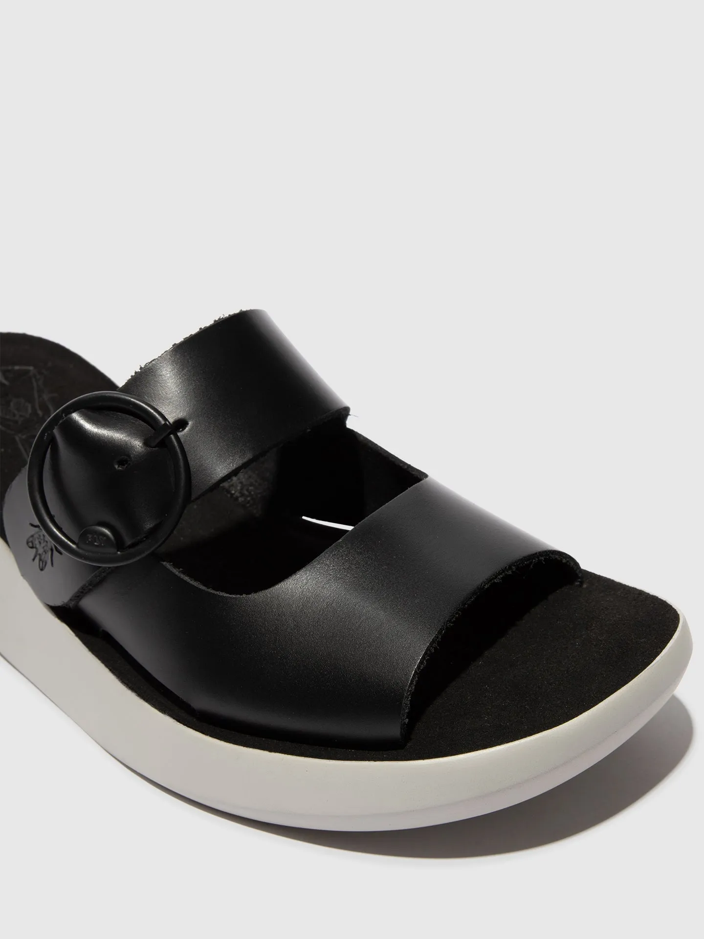 Buckle Mules BAFI029FLY BLACK