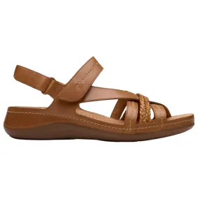 Clarks Cecily Strap Tan Combination Sandal (Women's)