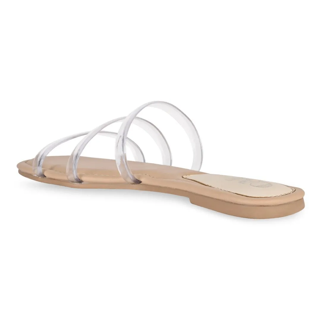 Clear Strappy Flats