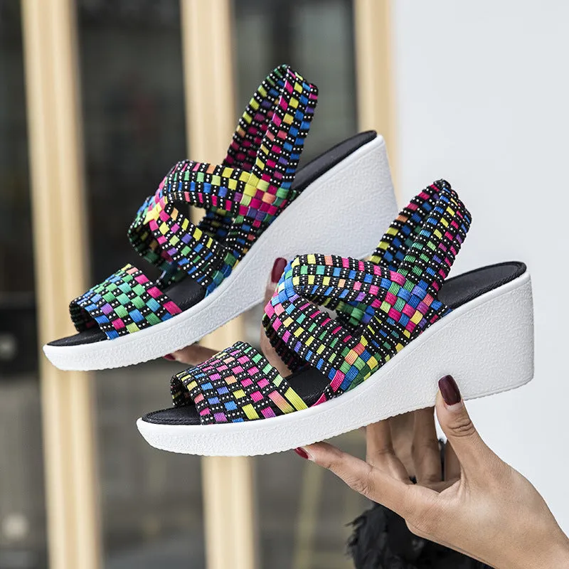 Comelyy Wedge Platform Breathable Sandals