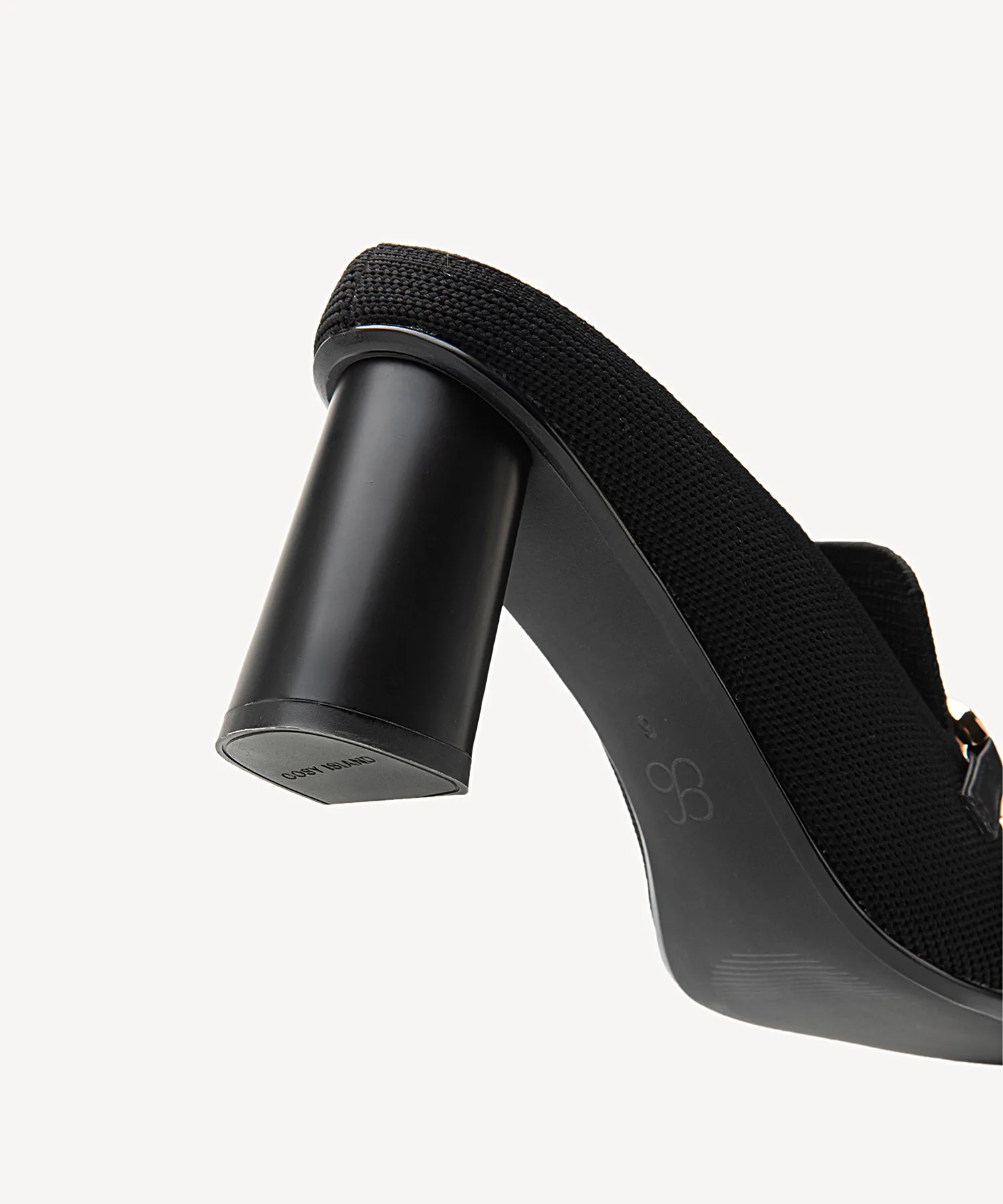 Commute Natural Square Toe Heeled Mules