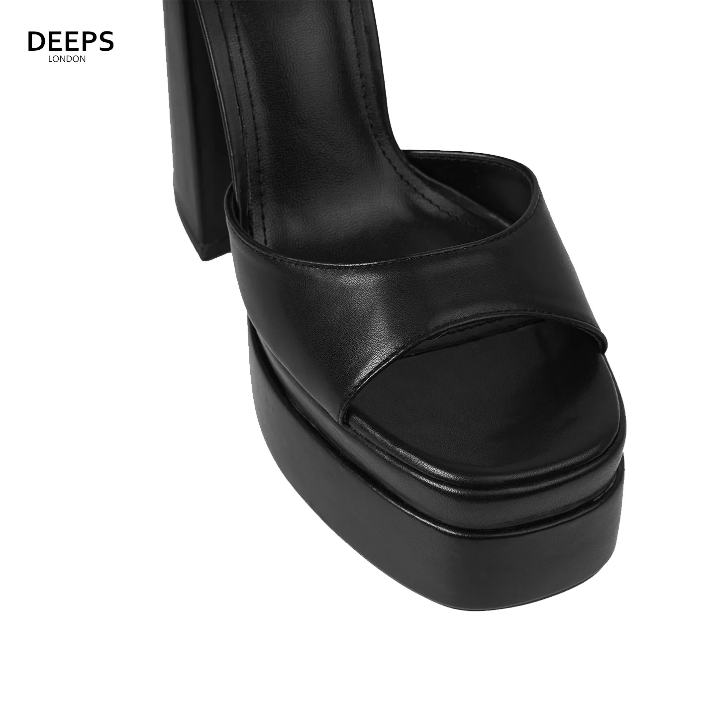 ELOWEN PLATFORM HIGH HEEL WITH ANKLE BUCKLE STRAP SANDALS WHITE