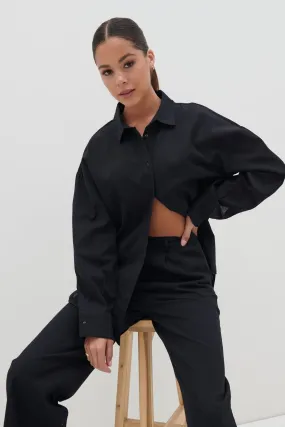 Emery Boxy Shirt - Black