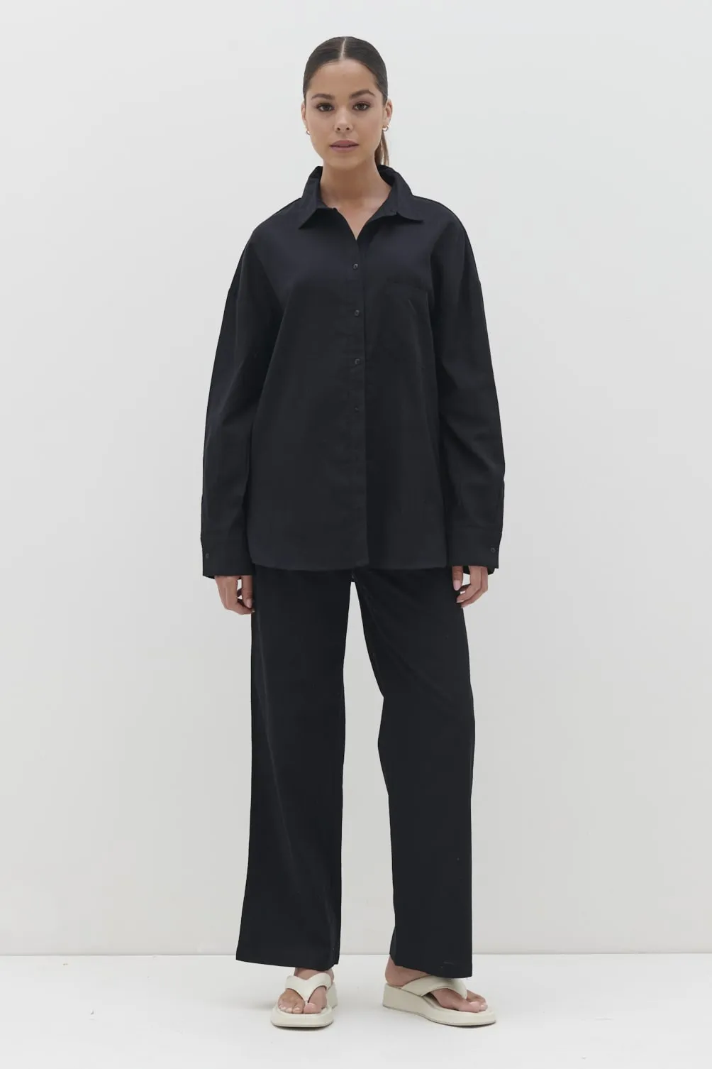 Emery Boxy Shirt - Black