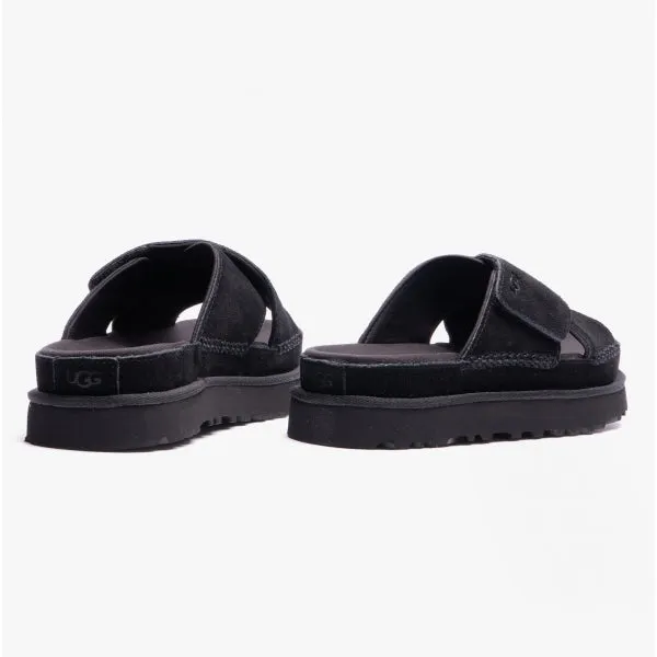 GOLDENSTAR Ladies Cross Slide Sandals Black