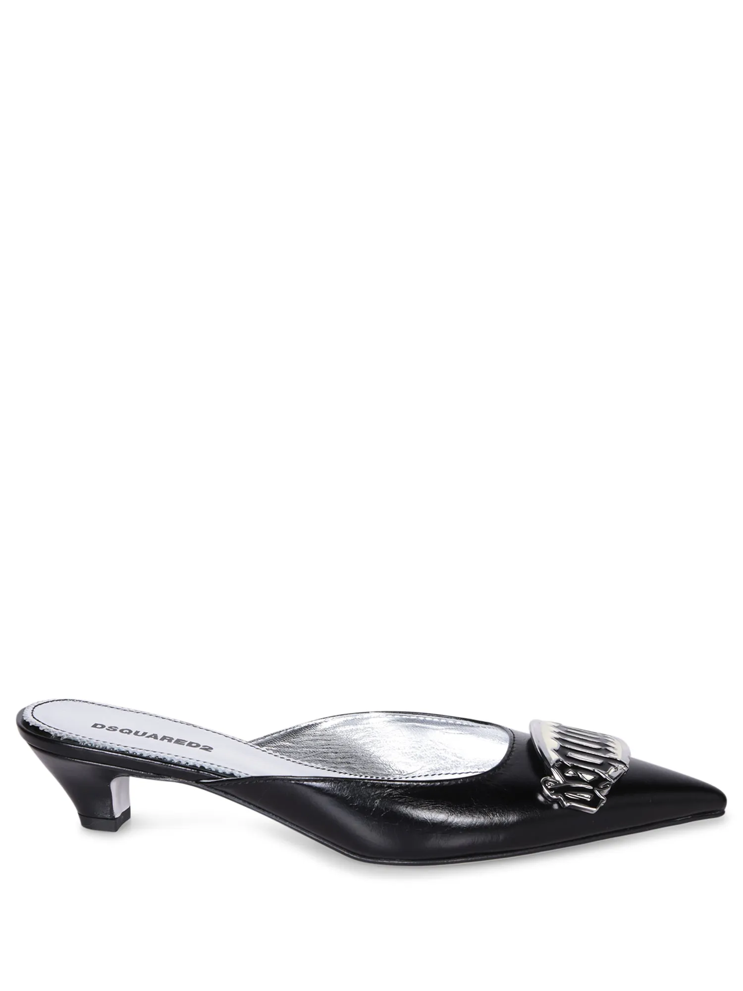 Gothic black mules