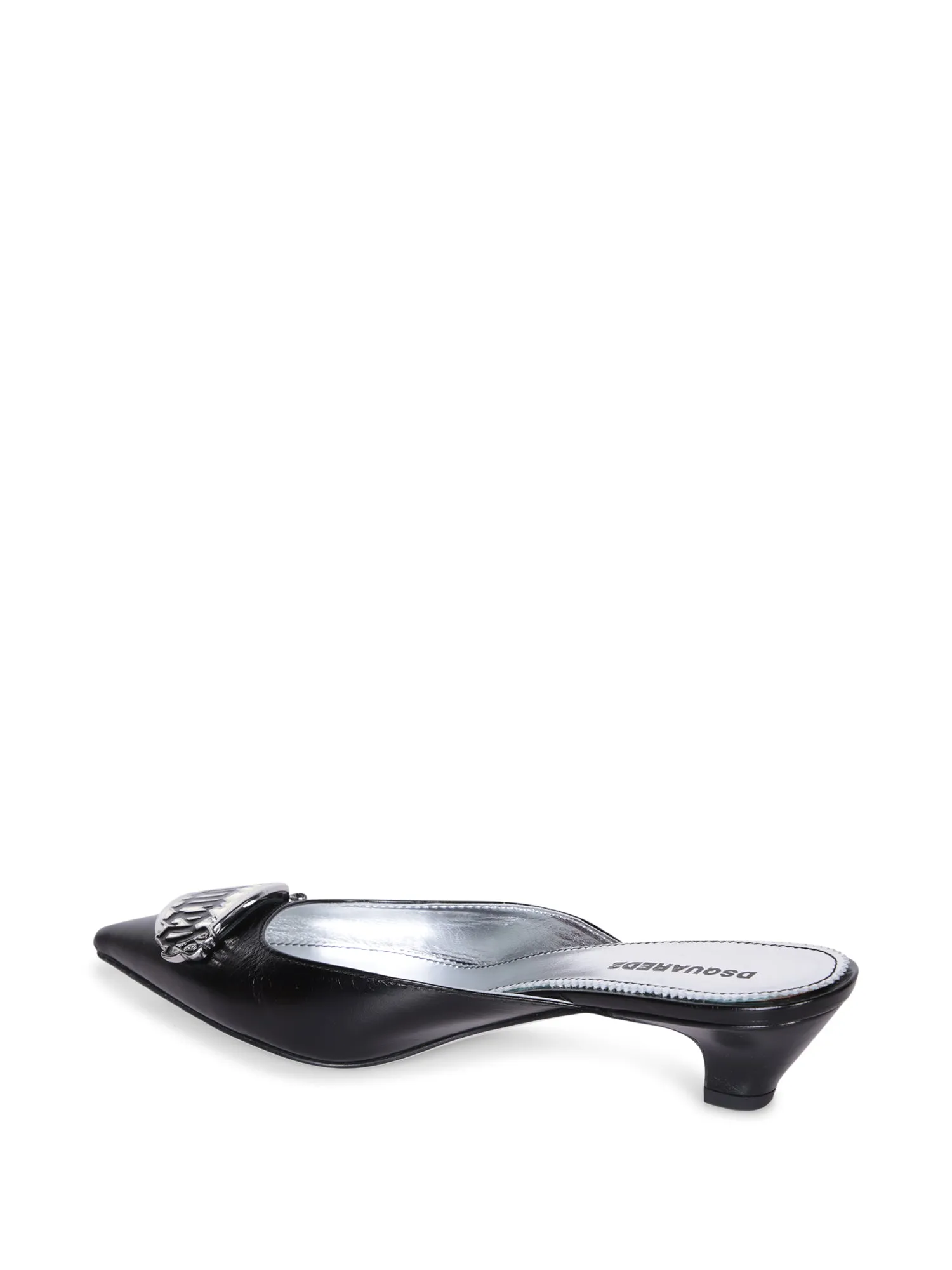 Gothic black mules