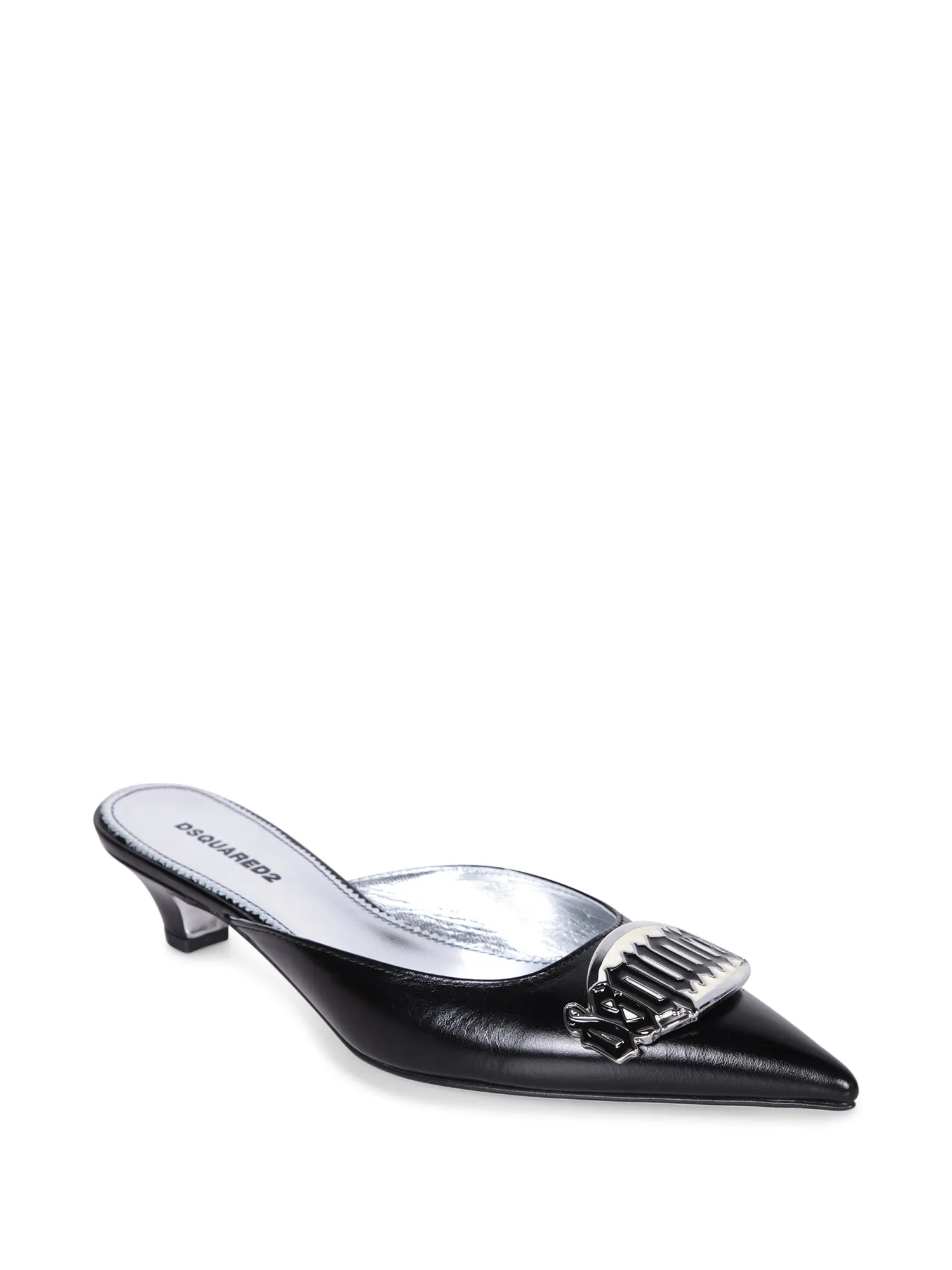 Gothic black mules