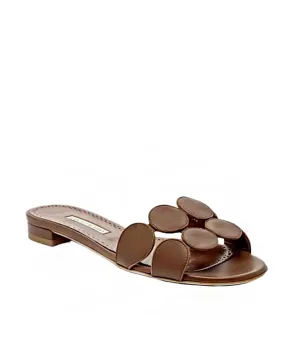 Haribal Circle-Cut Slide in Dark Brown