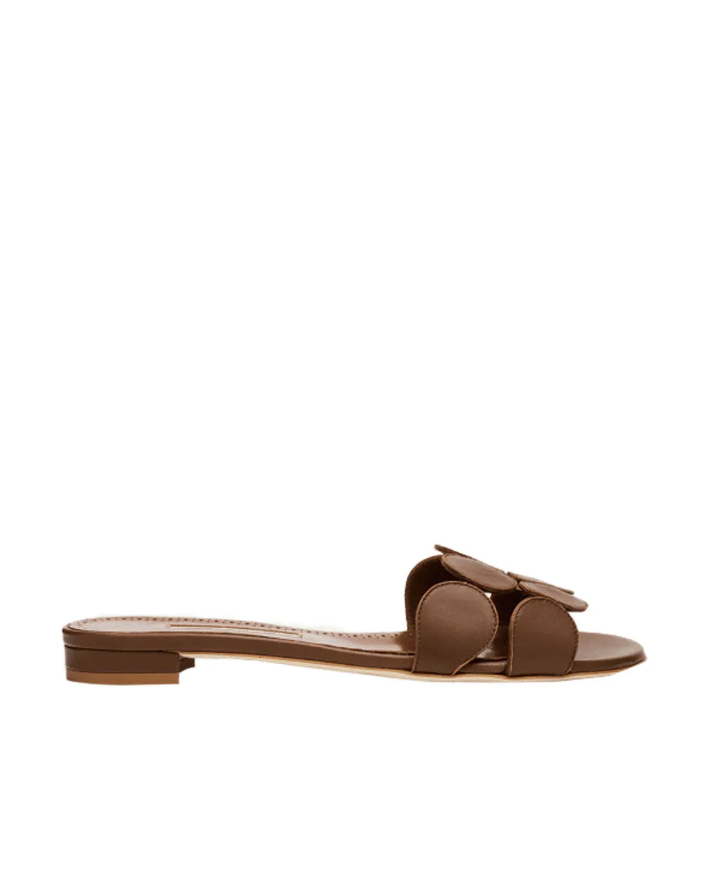 Haribal Circle-Cut Slide in Dark Brown