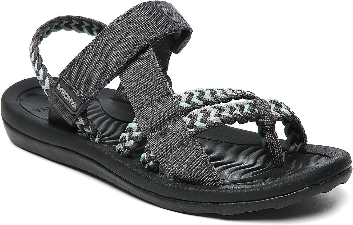 Hiking Sandals for Women, Comfortable Walking Flip Flop Sandals with Arch