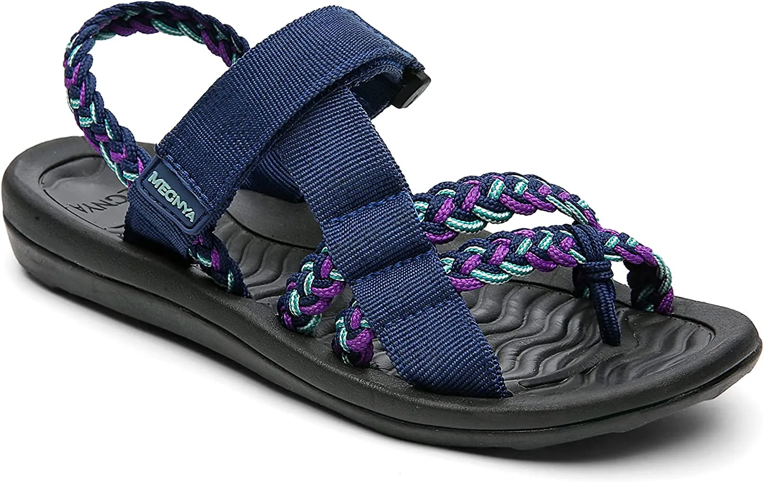 Hiking Sandals for Women, Comfortable Walking Flip Flop Sandals with Arch