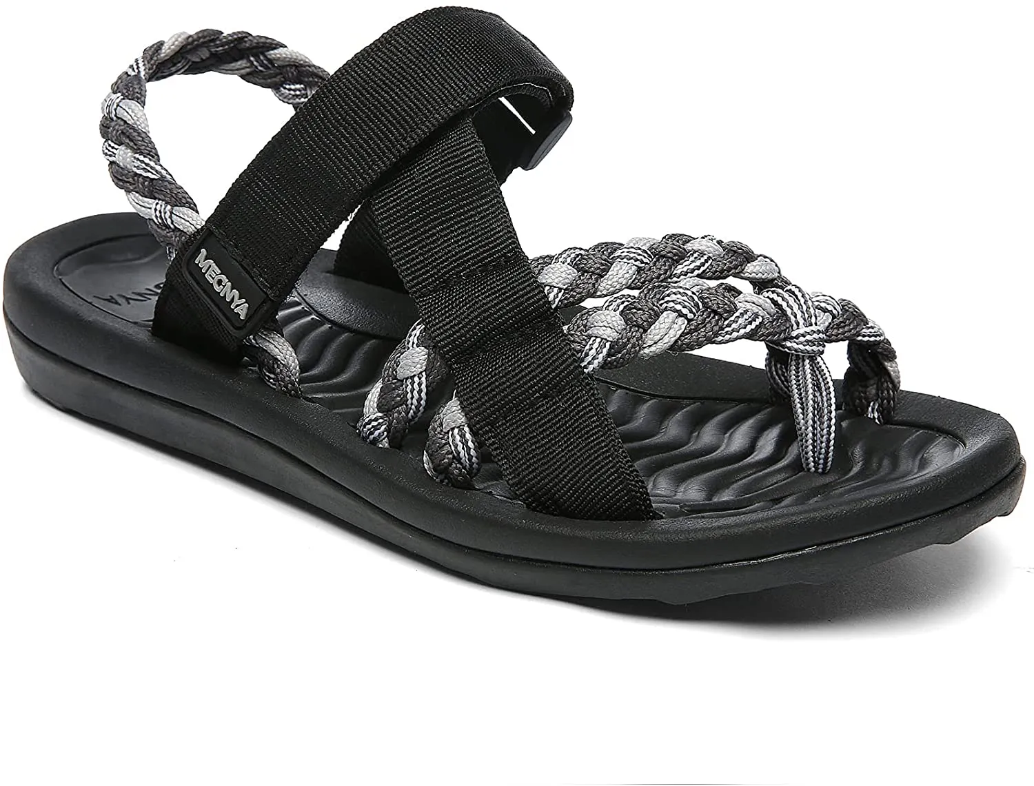Hiking Sandals for Women, Comfortable Walking Flip Flop Sandals with Arch