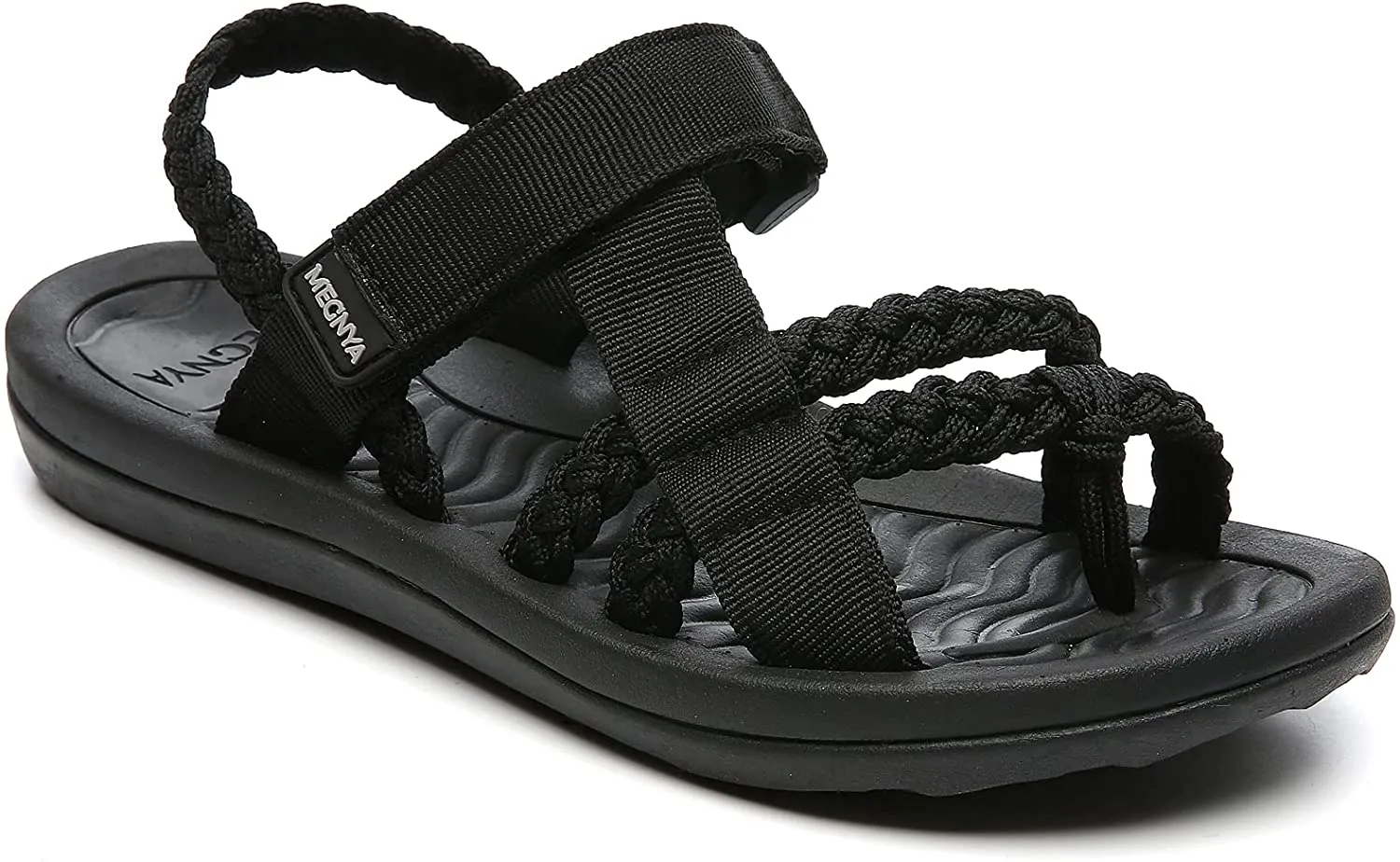 Hiking Sandals for Women, Comfortable Walking Flip Flop Sandals with Arch