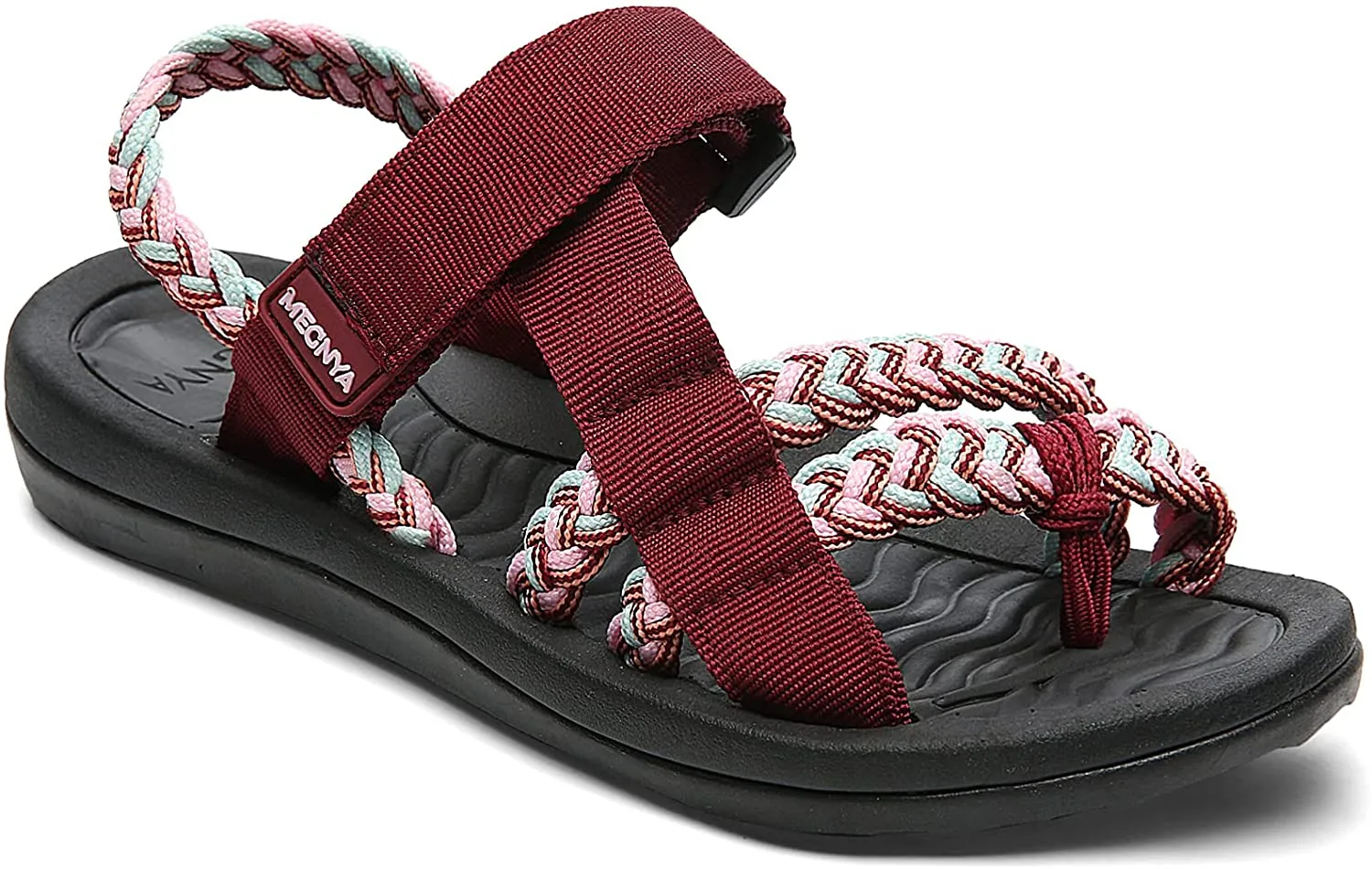 Hiking Sandals for Women, Comfortable Walking Flip Flop Sandals with Arch