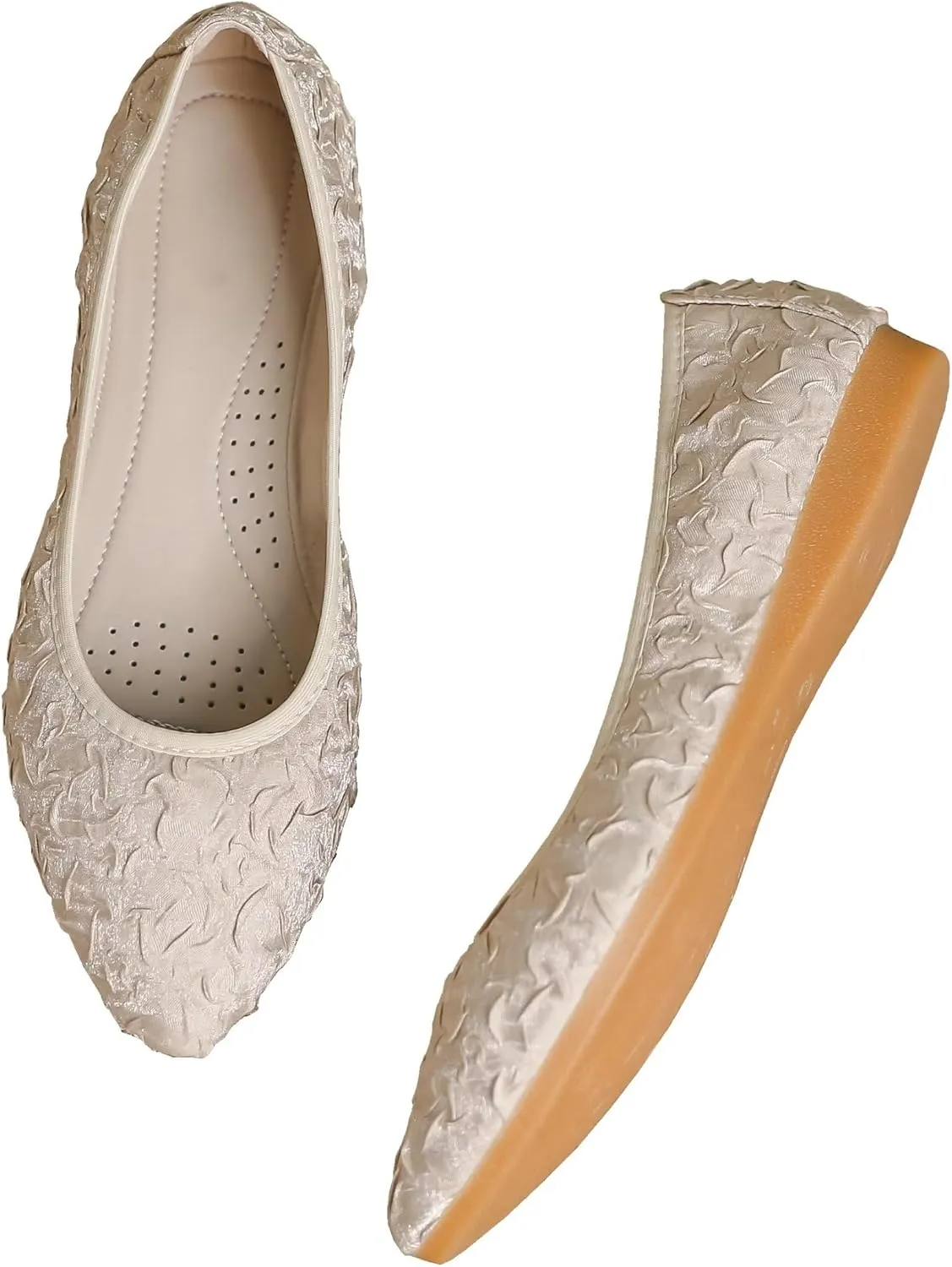 INEELUYI Soft Ballets Flats for Women Pointy Toe Comfortable Dress Ballerina Flats Shoes
