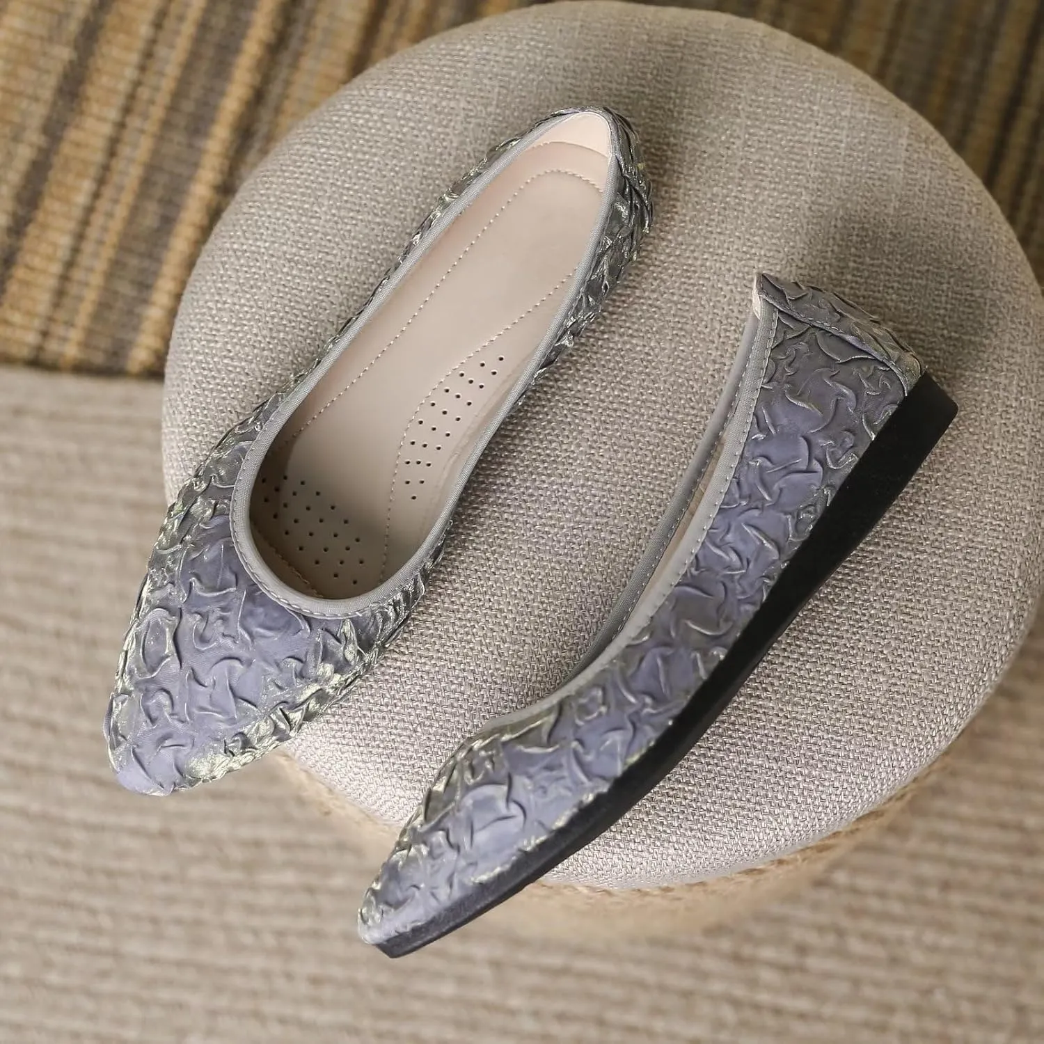 INEELUYI Soft Ballets Flats for Women Pointy Toe Comfortable Dress Ballerina Flats Shoes