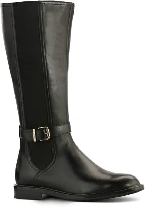 JATAREA Women's Leather Knee-High Boots - Stylish Block Heel - Comfortable Bootie for Females - Cushioned Insole for Comfort - Durable and Versatile Design