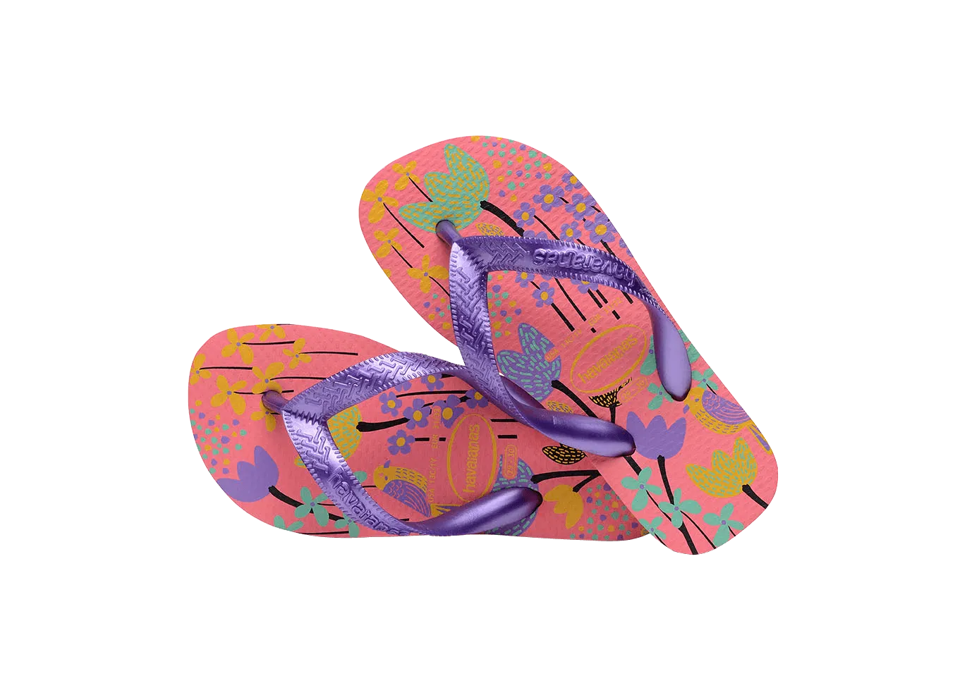 Kids Flores Flip Flops