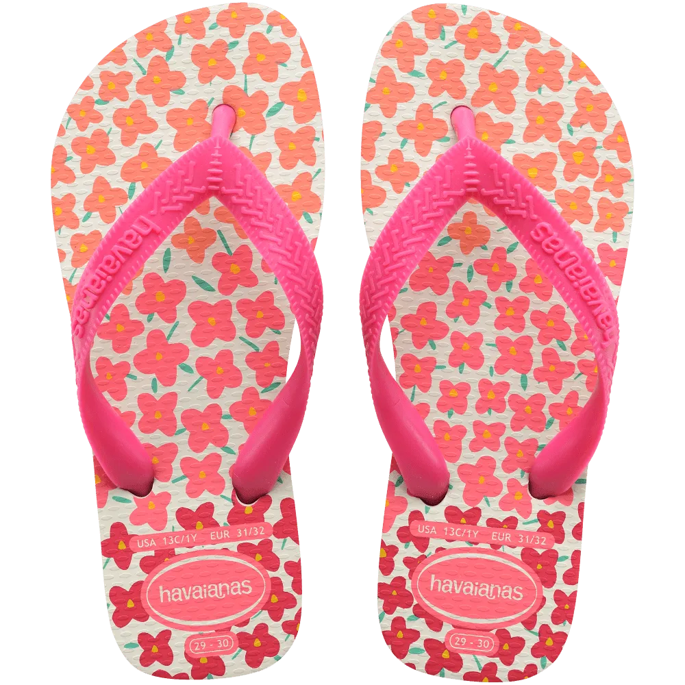 Kids Flores Flip Flops