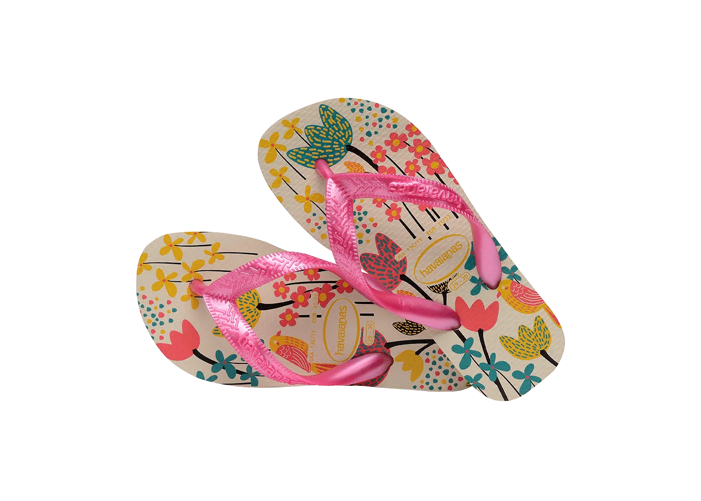 Kids Flores Flip Flops