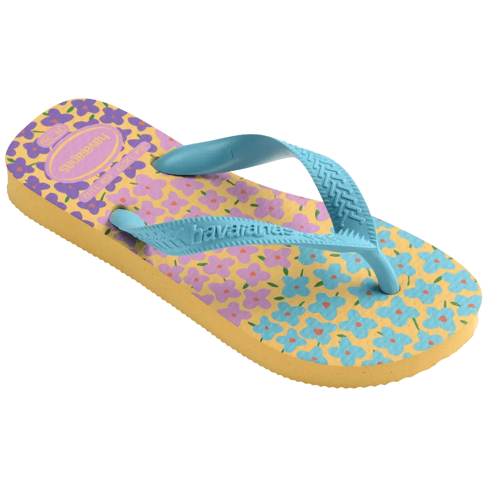 Kids Flores Flip Flops