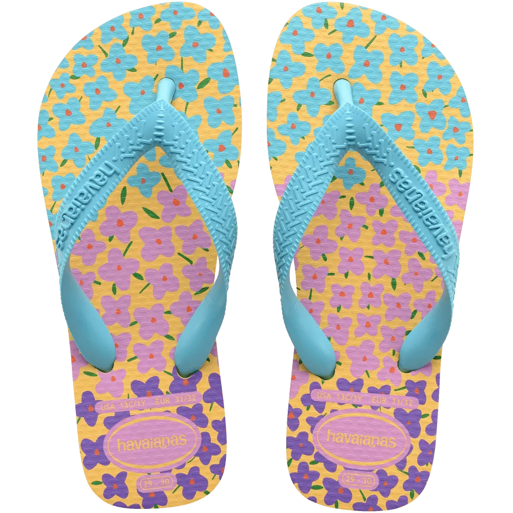 Kids Flores Flip Flops