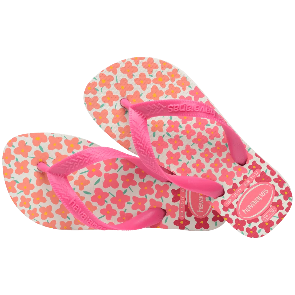 Kids Flores Flip Flops
