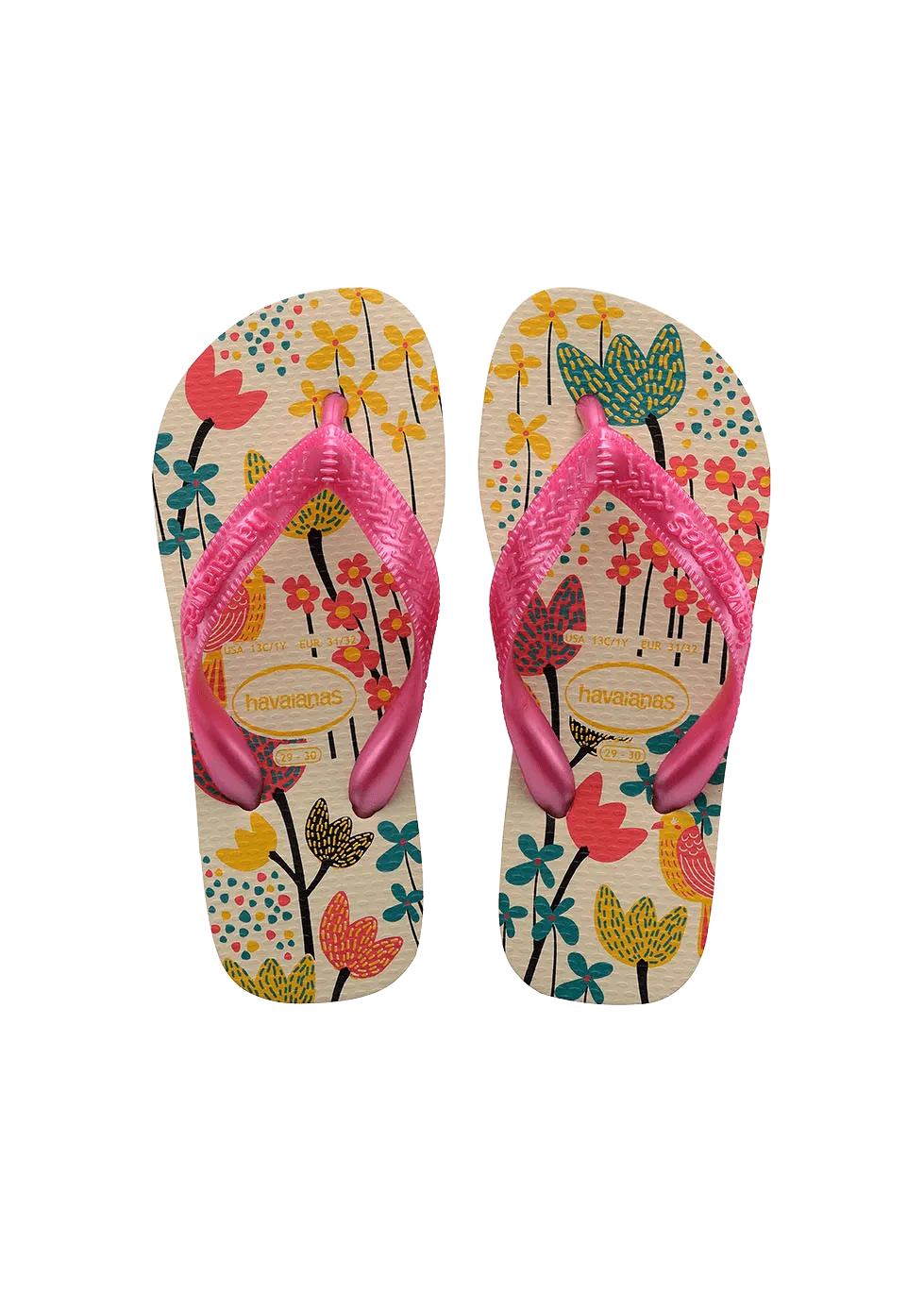 Kids Flores Flip Flops