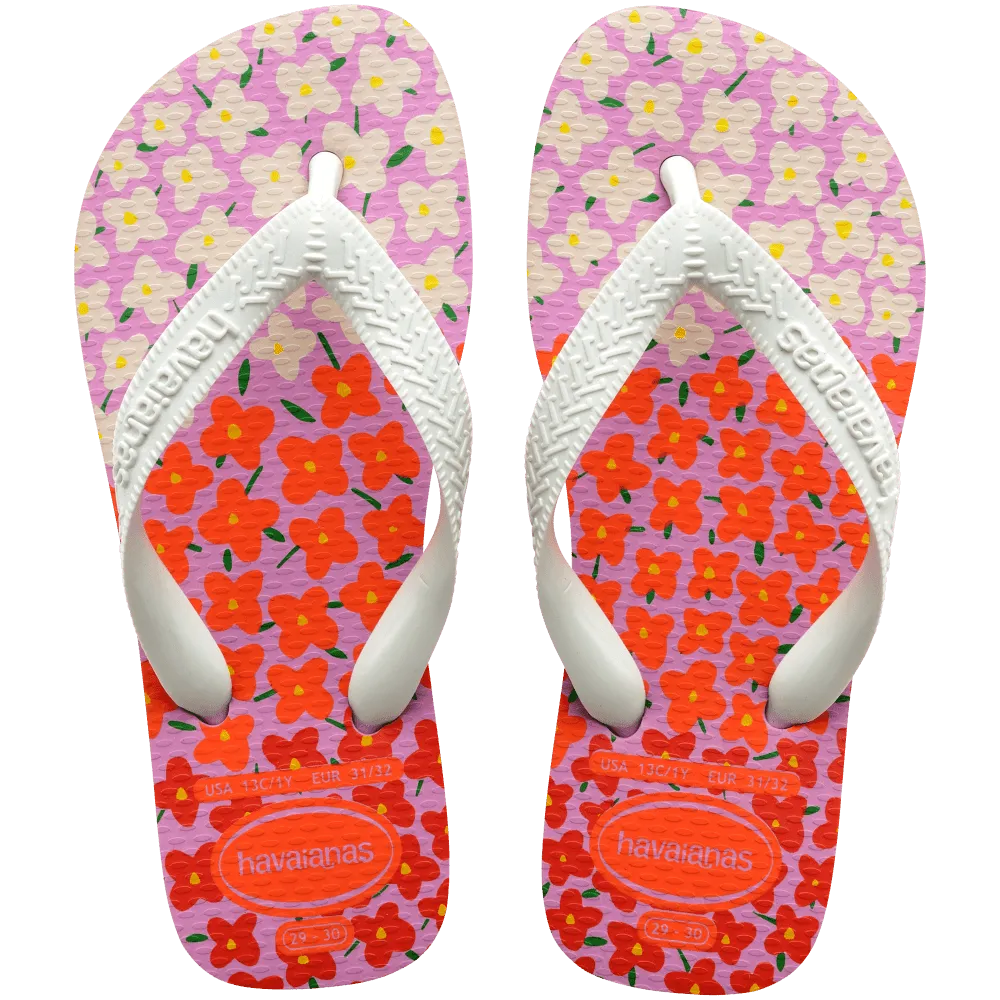Kids Flores Flip Flops