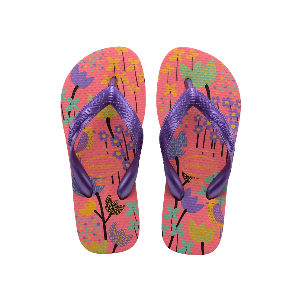 Kids Flores Flip Flops