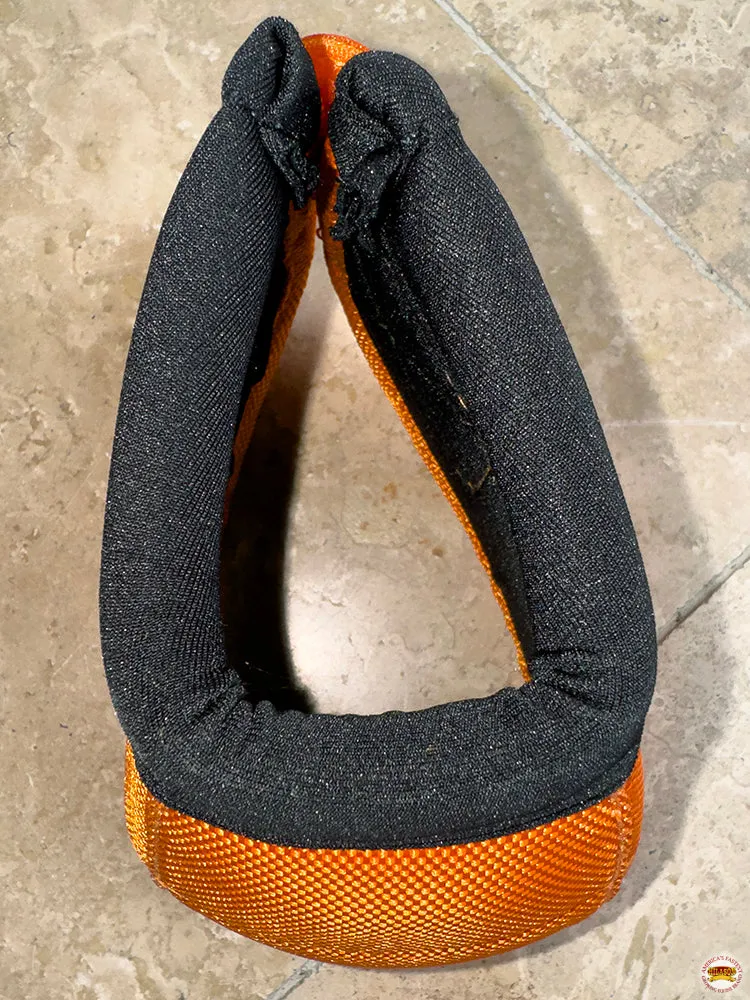 L M S Hilason Horse No Turn Training Protective Shock Absorbing Bell Boots Orange