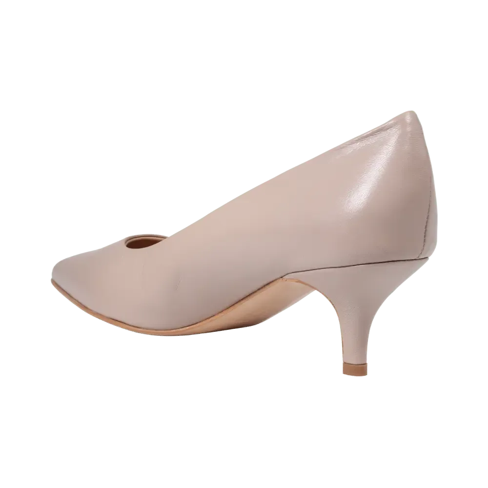 Ladies Genuine Leather Elegant Court Heel in Tortora by Aliverti (CRB125)