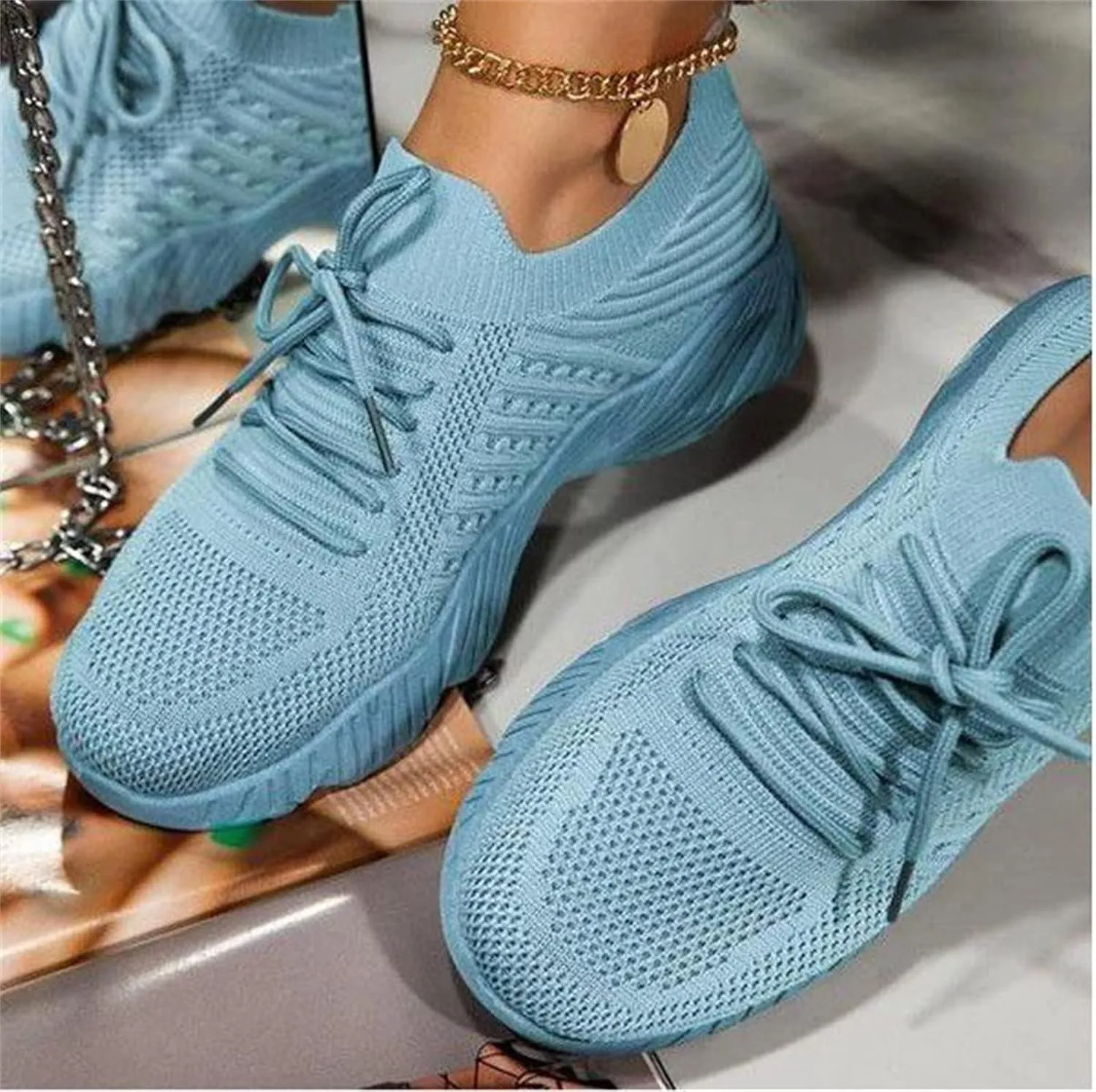 Ladmiple Tennis Shoes Womens Walking Running Comfort Light Weight Mesh Non Slip Fashion Casual Athletic Gym Slip On Sneakers