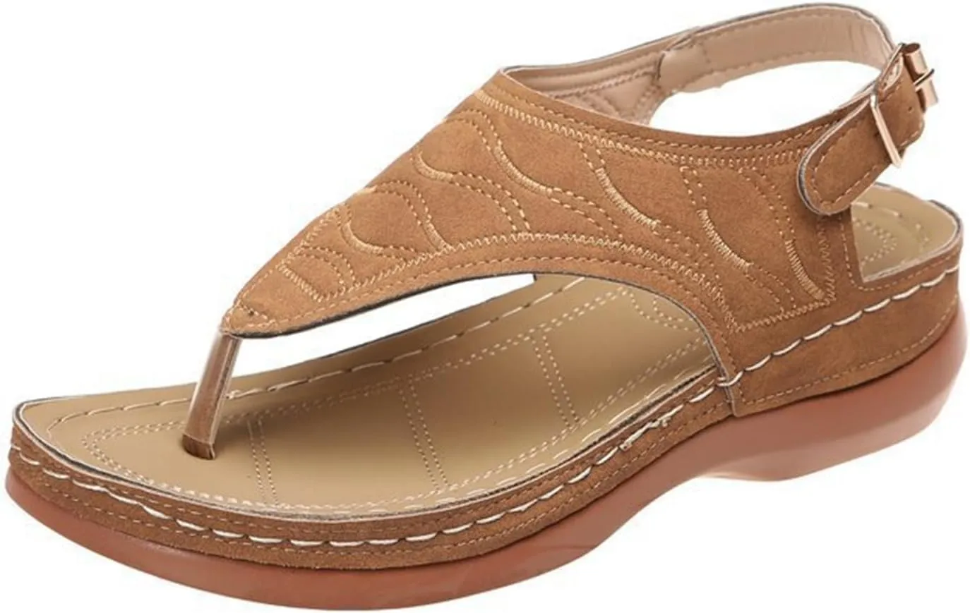 Ladmiple Women's Sandals Comfortable With Arch Support Comfortable Orthotic Thong Flip Flops Dressy Summer Orthopedic Slides
