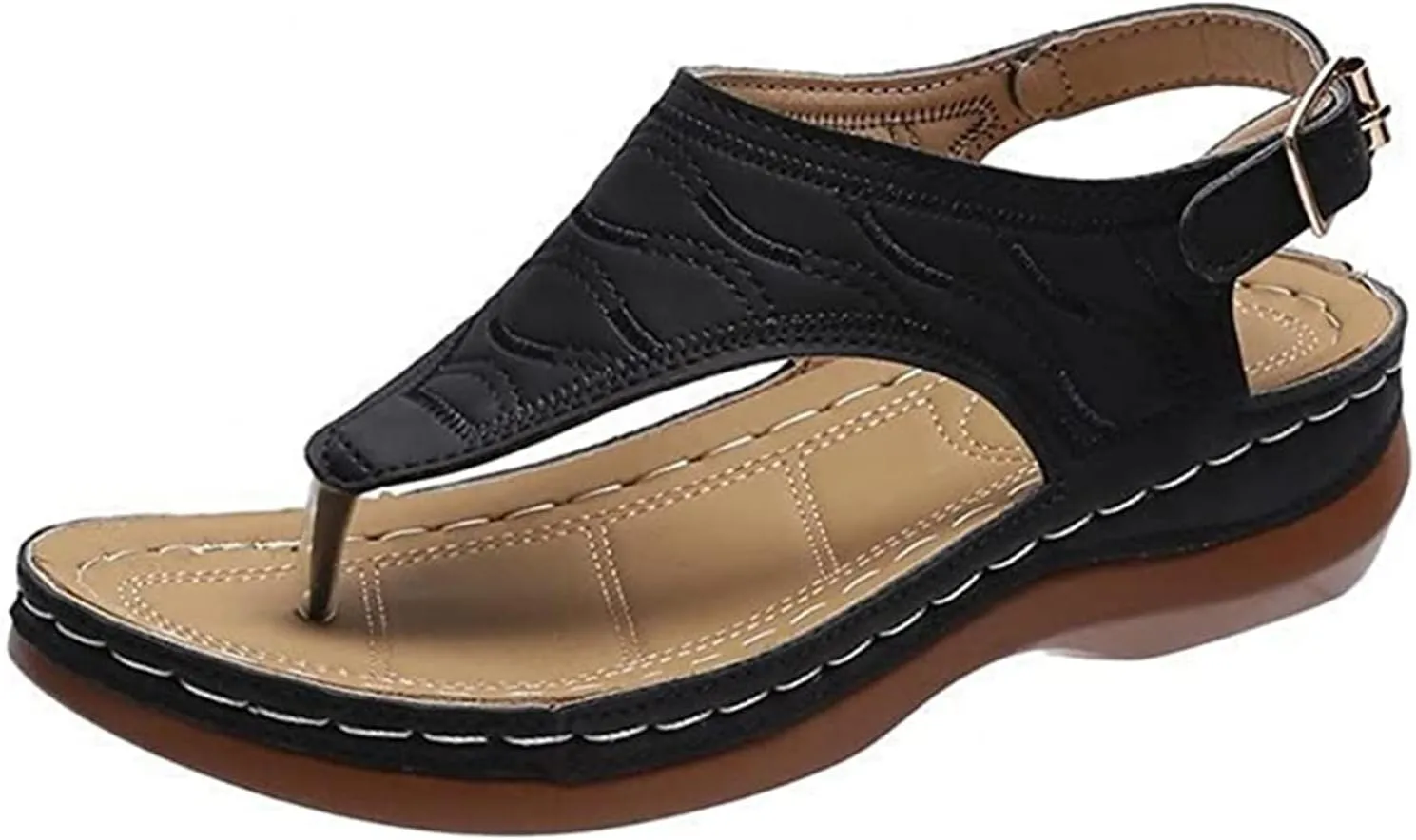 Ladmiple Women's Sandals Comfortable With Arch Support Comfortable Orthotic Thong Flip Flops Dressy Summer Orthopedic Slides