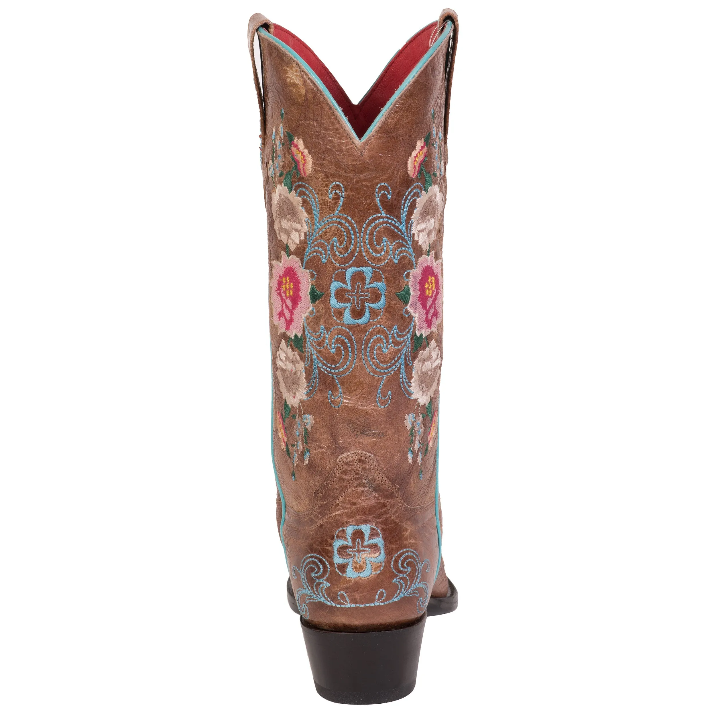 Macie Bean by Anderson Bean Womens Honey Leather Cowboy Boots Floral Multi 8.5 B