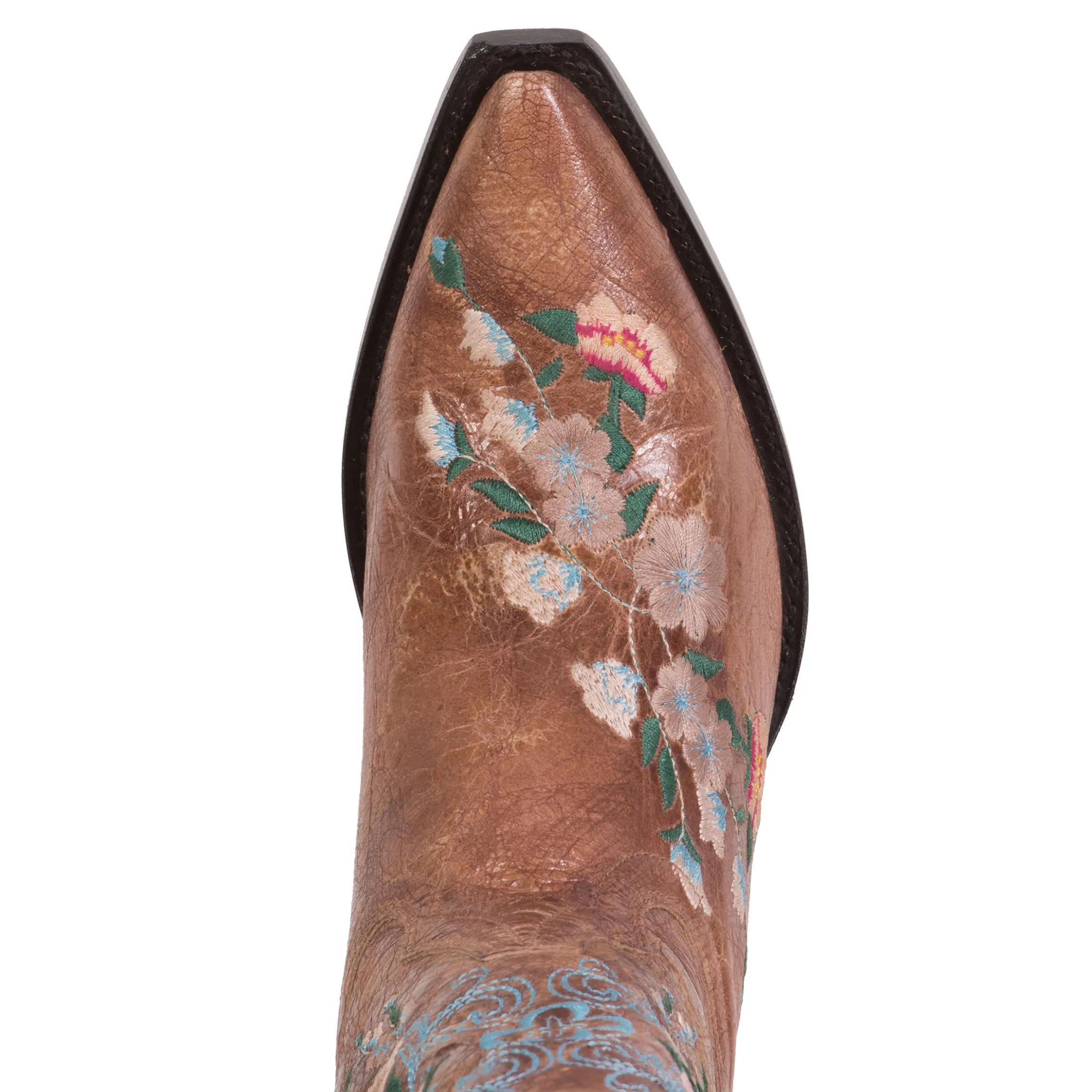 Macie Bean by Anderson Bean Womens Honey Leather Cowboy Boots Floral Multi 8.5 B