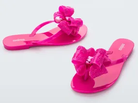 Melissa Harmonic Sweet IX AD Flat Pink Flipflops with Bow For Women