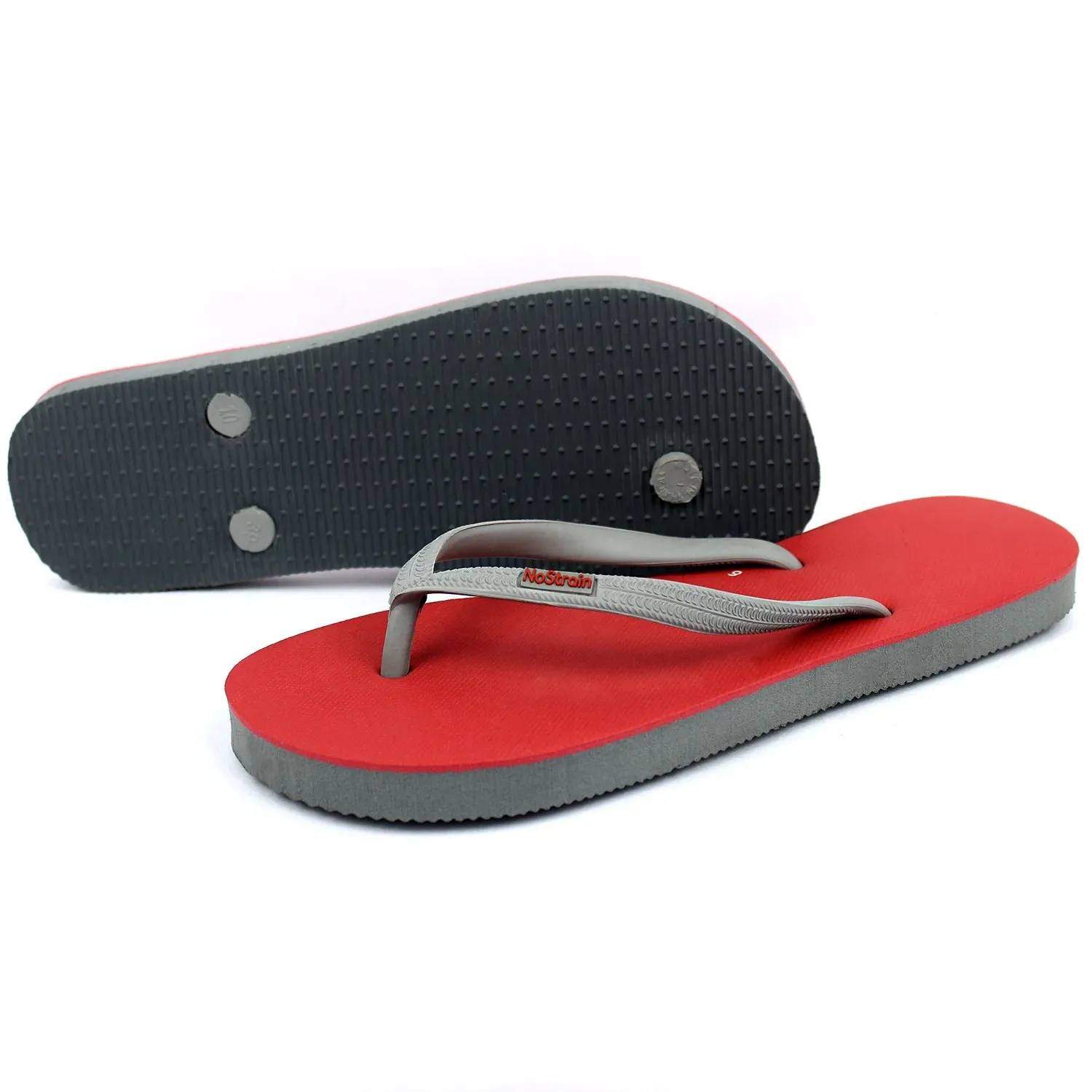 Melon Red & Grey Flip-flops Women