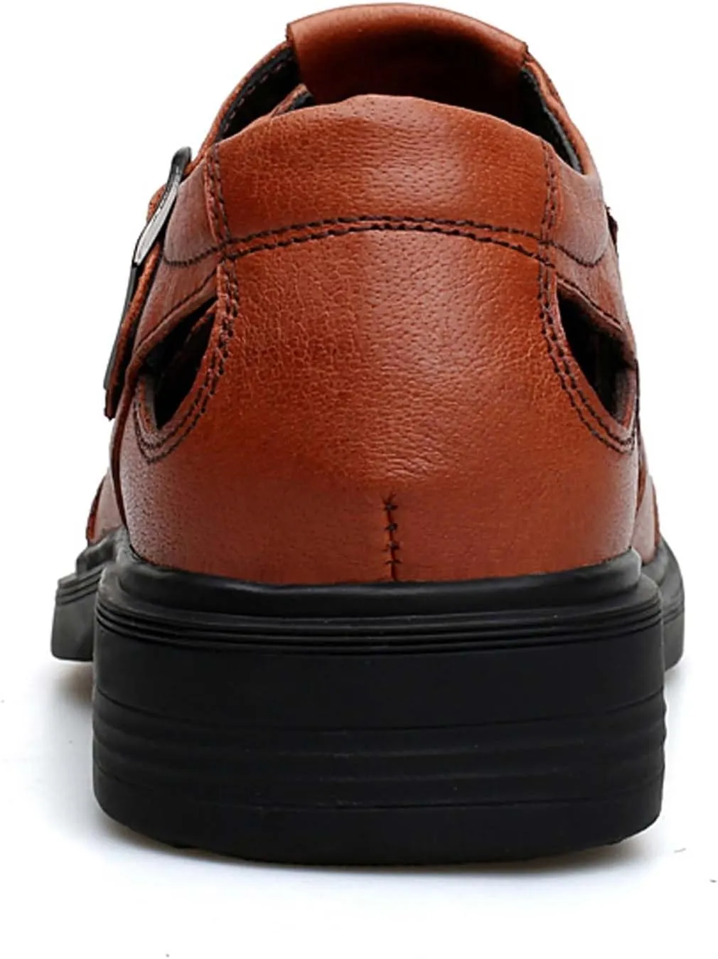 Mens Genuine Leather Shoes, Hollow Out Breathable Barefoot Genuine Leather Sandals, Business Casual Sandals, Hollow Out Breathable Sandals, Soft Anti-slip Wear-resistant, Durable