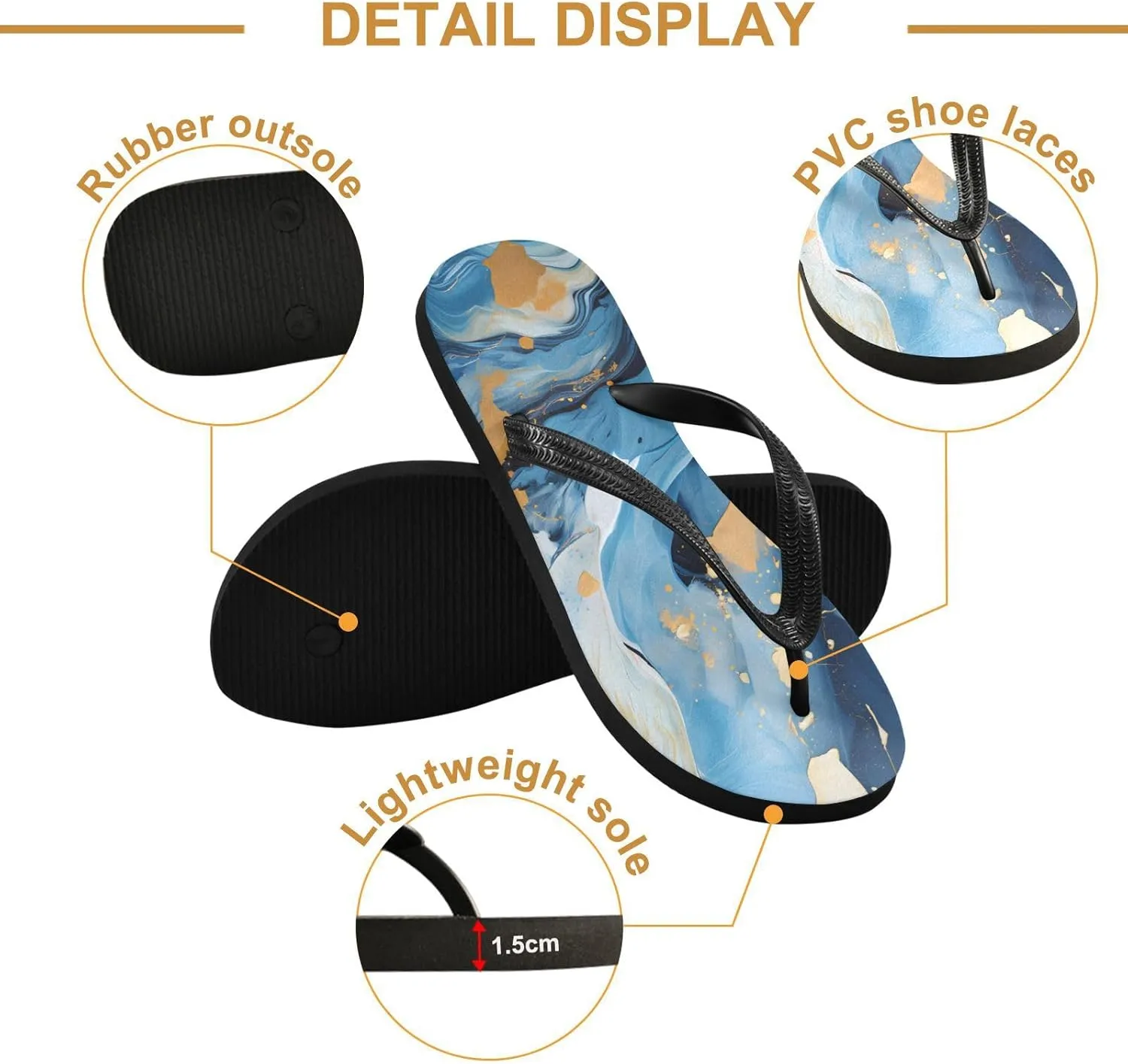 MNSRUU Flip Flops for Women Men Sea Starfish Shell Flip Flops Womens Slides Men Sandals Shower Slippers Summer Non-Slip Flipflops for Swim Beach Bathroom, XS